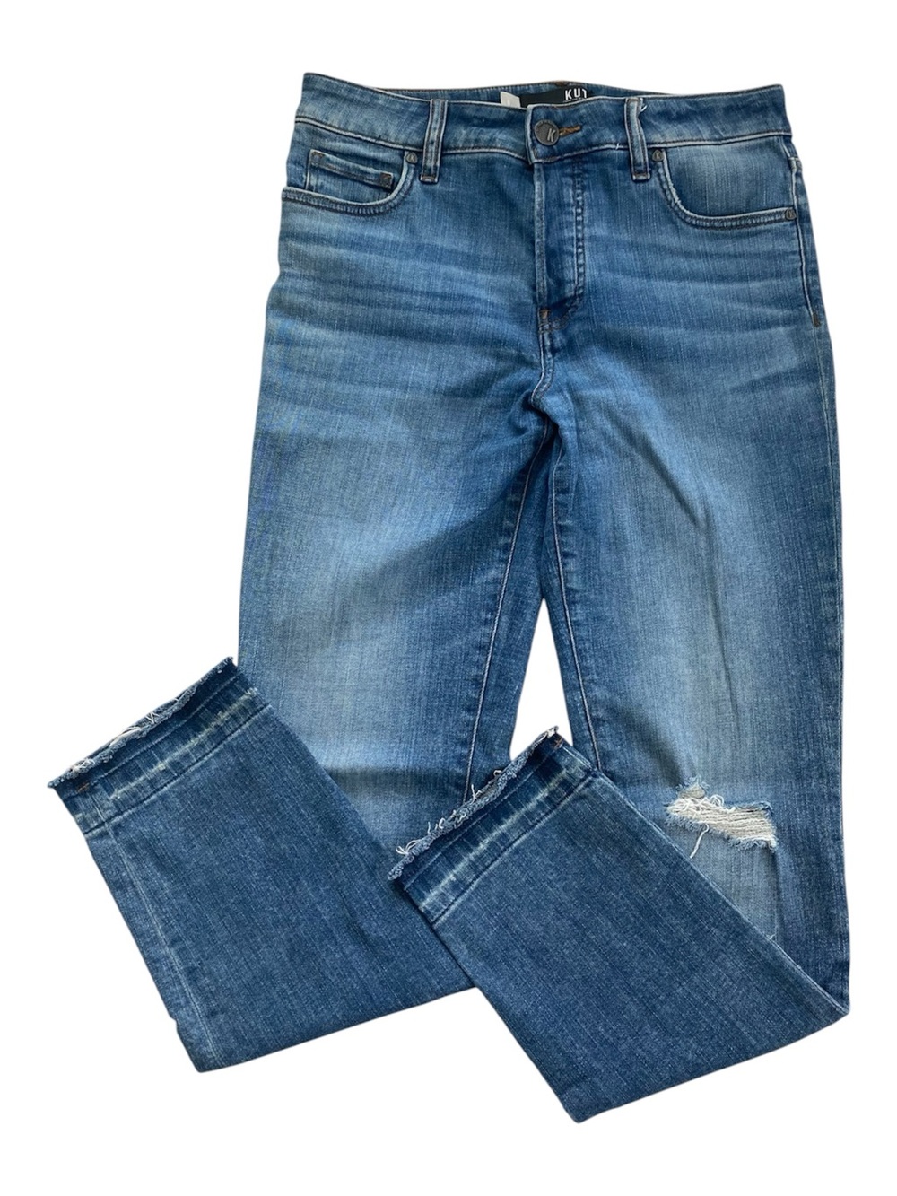 Kut From The Kloth Chrissie Fab Ab Straight Leg Jeans Womens Size 6 High Rise